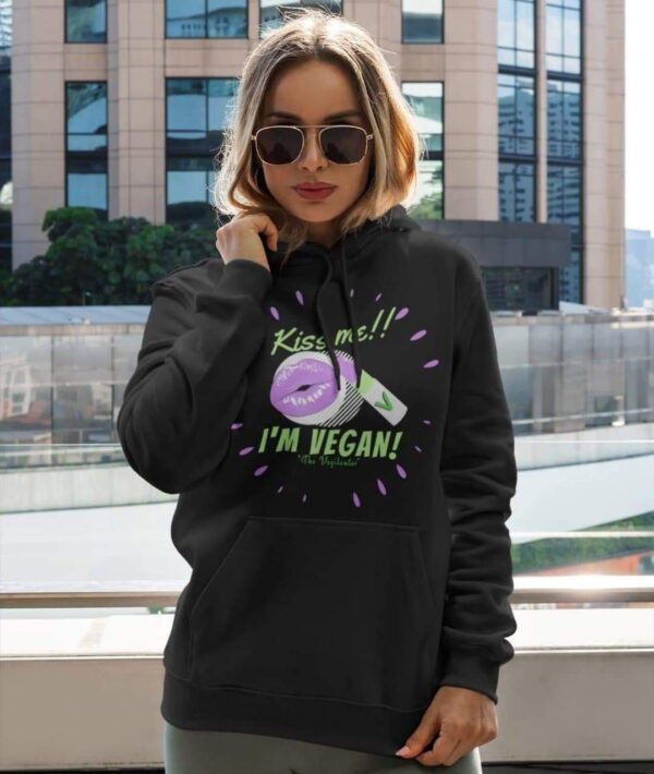 "Kiss Me; I'm Vegan" Unisex hoodie - The Vegilante
