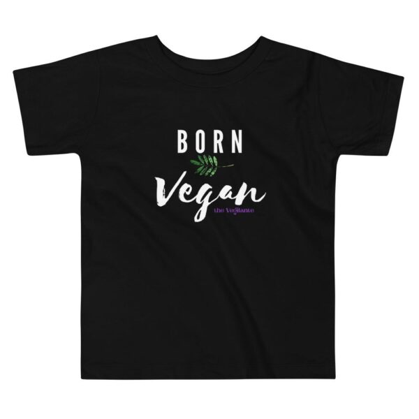"Born Vegan" Toddler Short Sleeve Tee - The Vegilante