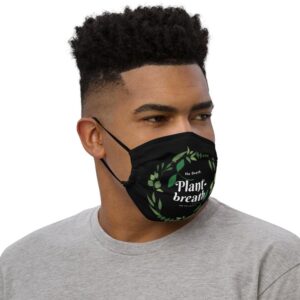"Plant-breath" Adjustable Face mask (Black Microfiber) - The Vegilante