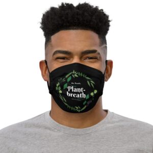 "Plant-breath" Adjustable Face mask (Black Microfiber) - The Vegilante