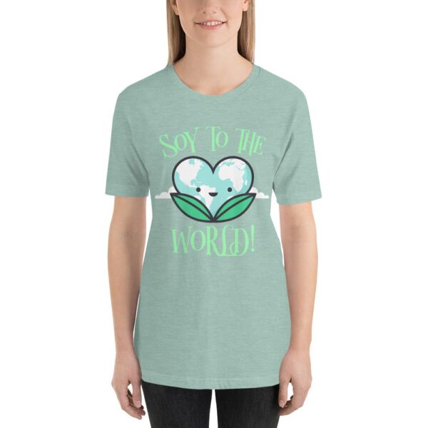 "Soy to the World" (Heart-shaped Earth) Unisex T-Shirt - The Vegilante