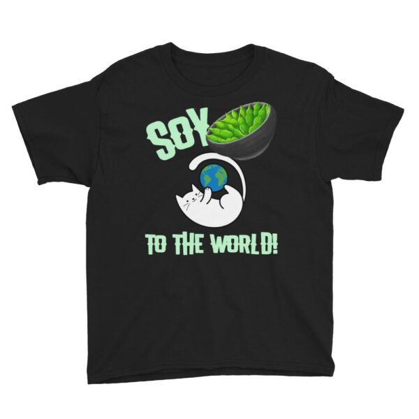 "Soy to the World" (Bowl of Edamame & Kitten) Youth T-Shirt - The Vegilante