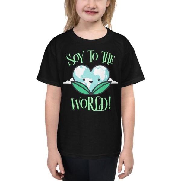 "Soy to the World" (Heart-shaped Earth) Youth T-Shirt - The Vegilante