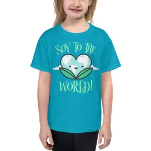 "Soy to the World" (Heart-shaped Earth) Youth T-Shirt - The Vegilante